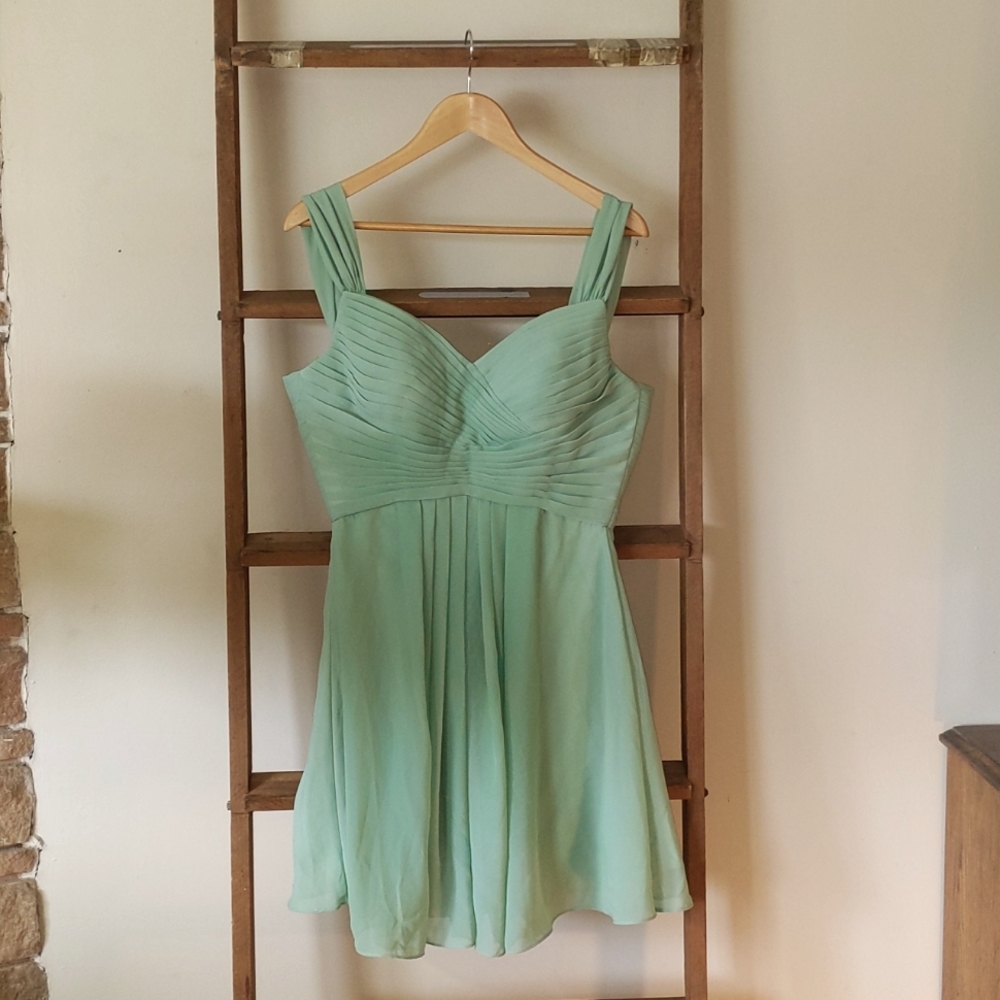 Lace-Up Chiffon Cocktail Dress